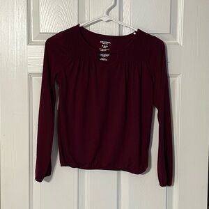 Arizona Jean Company Burgundy Blouse